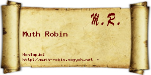 Muth Robin névjegykártya